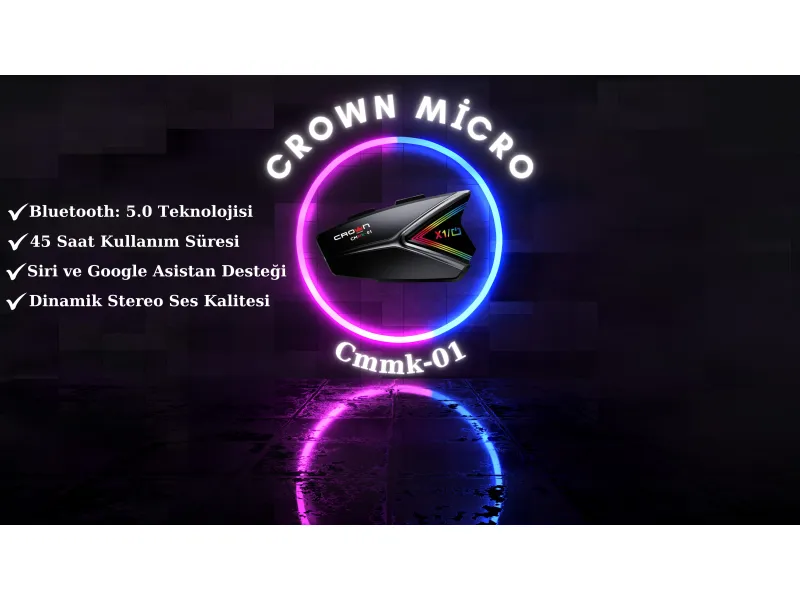 Motosiklet Kask Interkom Intercom Bluetooth Kulaklık Mikrofon Seti Cmmk-01